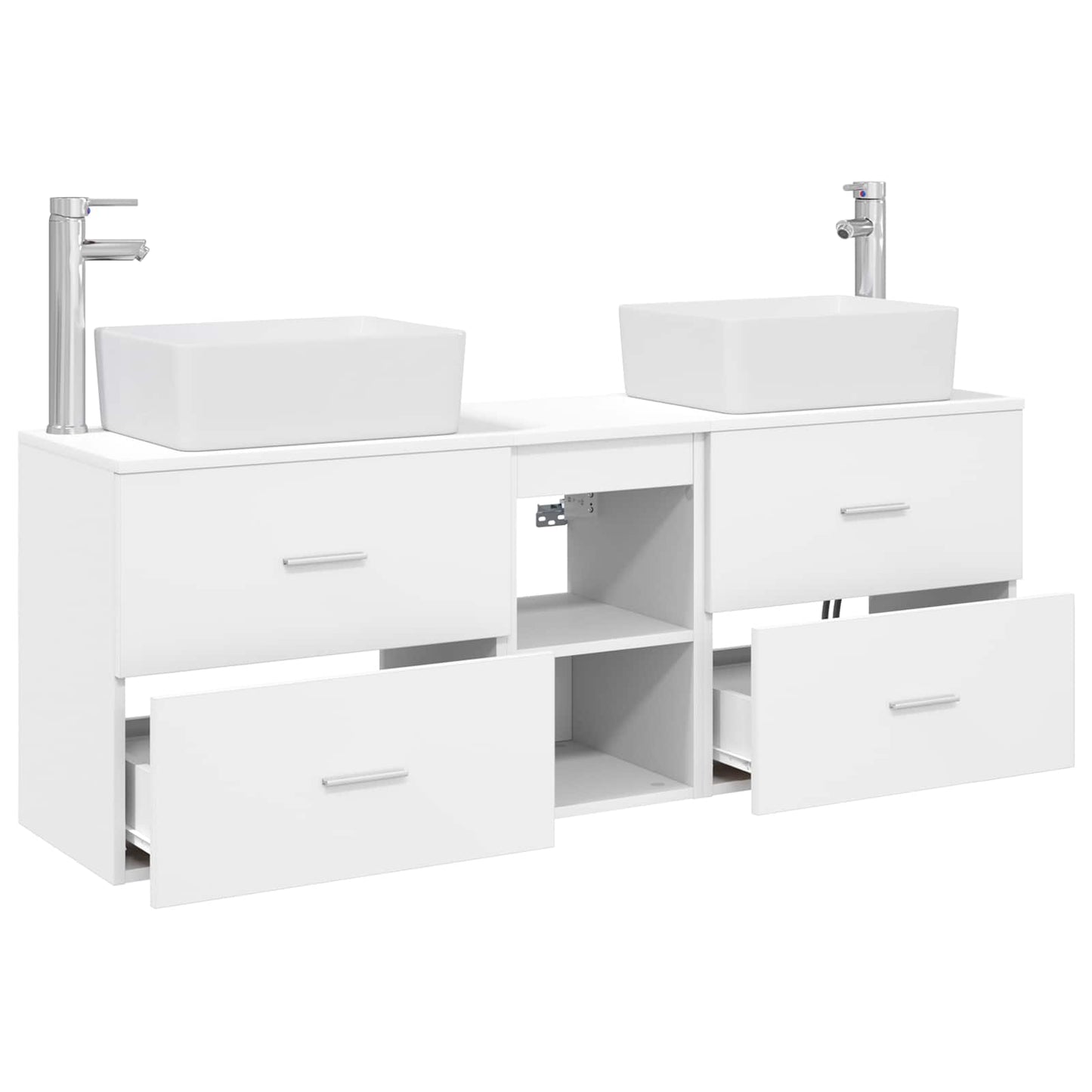 vidaXL Bathroom Cabinet Set 3 pcs White 53 x 34.5 x 63 cm