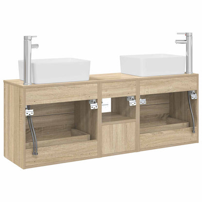 vidaXL Bathroom Cabinet Set 3 pcs Sonoma Oak 53 x 34.5 x 63 cm