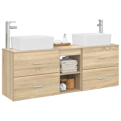 vidaXL Bathroom Cabinet Set 3 pcs Sonoma Oak 53 x 34.5 x 63 cm