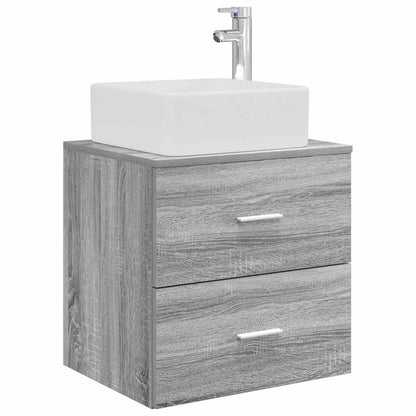 vidaXL Bathroom Cabinet Set 3 pcs Grey Sonoma 53 x 34.5 x 63 cm