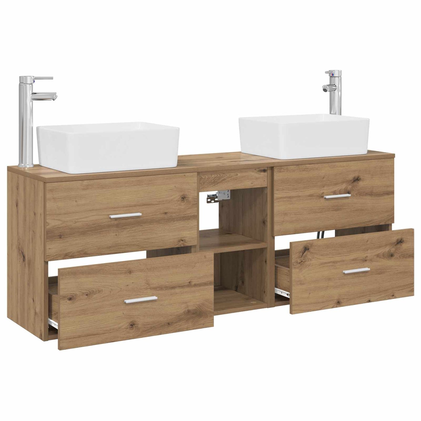 vidaXL Bathroom Cabinet Set 3 pcs Artisan Oak 53 x 34.5 x 63 cm