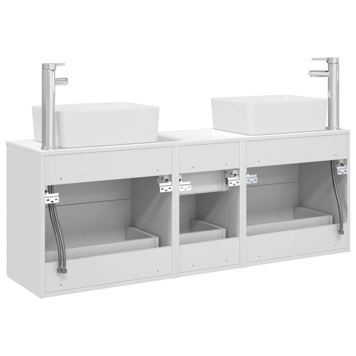 vidaXL Bathroom Cabinet Set 3 pcs White 53 x 34.5 x 63 cm