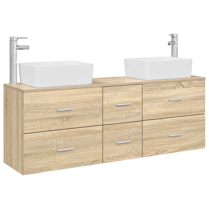 vidaXL Bathroom Cabinet Set 3 pcs Sonoma Oak 53 x 34.5 x 63 cm