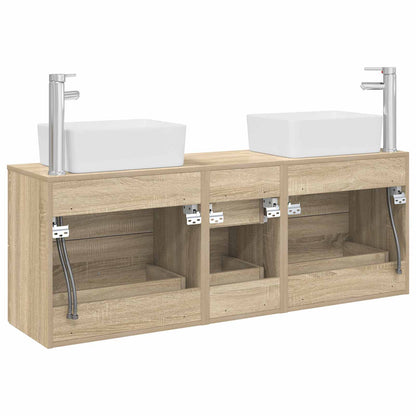 vidaXL Bathroom Cabinet Set 3 pcs Sonoma Oak 53 x 34.5 x 63 cm