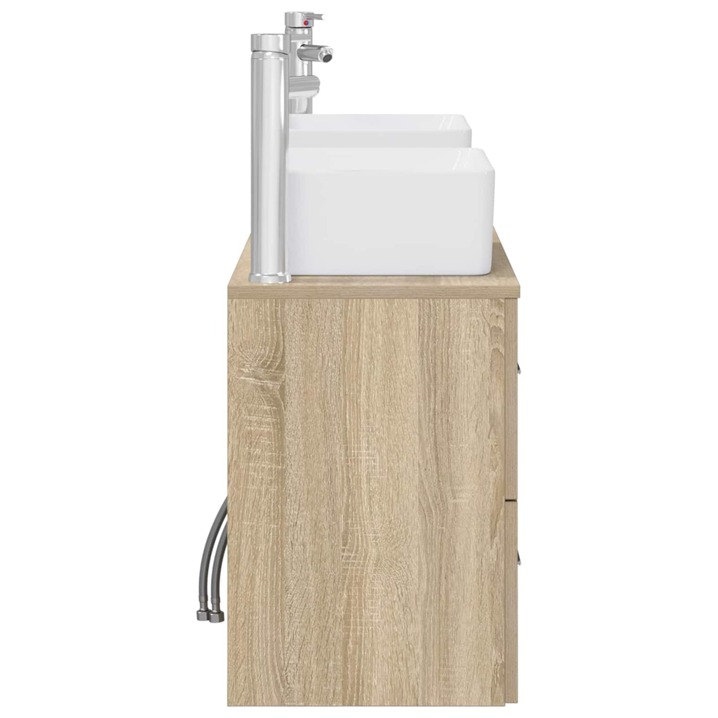 vidaXL Bathroom Cabinet Set 3 pcs Sonoma Oak 53 x 34.5 x 63 cm