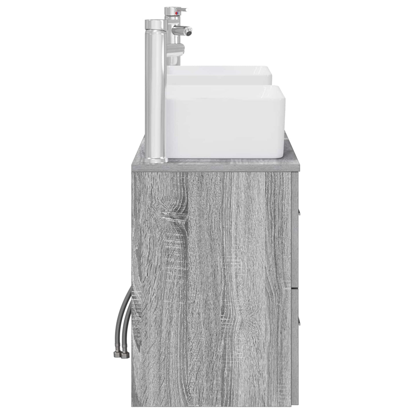 vidaXL Bathroom Cabinet Set 3 pcs Grey Sonoma 53 x 34.5 x 63 cm