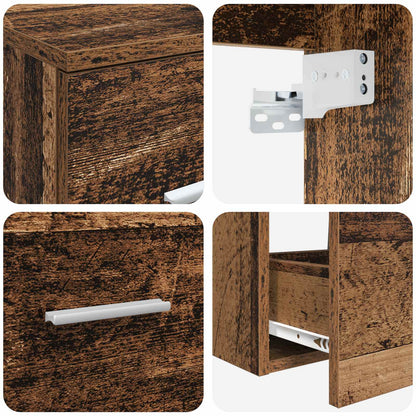 vidaXL Bathroom Cabinet Set 3 pcs Old Wood 53 x 34.5 x 63 cm