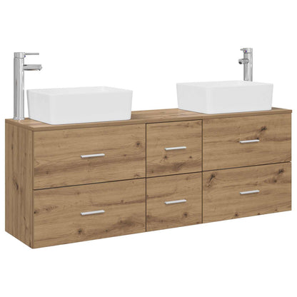 vidaXL Bathroom Cabinet Set 3 pcs Artisan Oak 53 x 34.5 x 63 cm