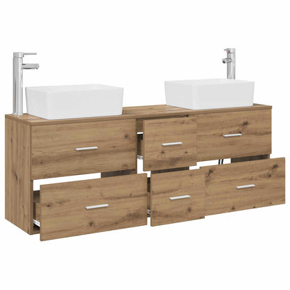 vidaXL Bathroom Cabinet Set 3 pcs Artisan Oak 53 x 34.5 x 63 cm