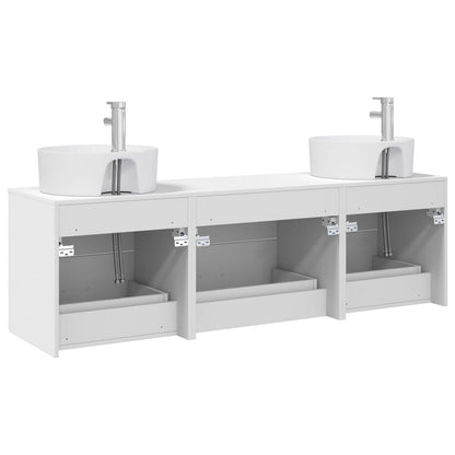 vidaXL Bathroom Cabinet Set 3 pcs White 62.5 x 44.5 x 50 cm