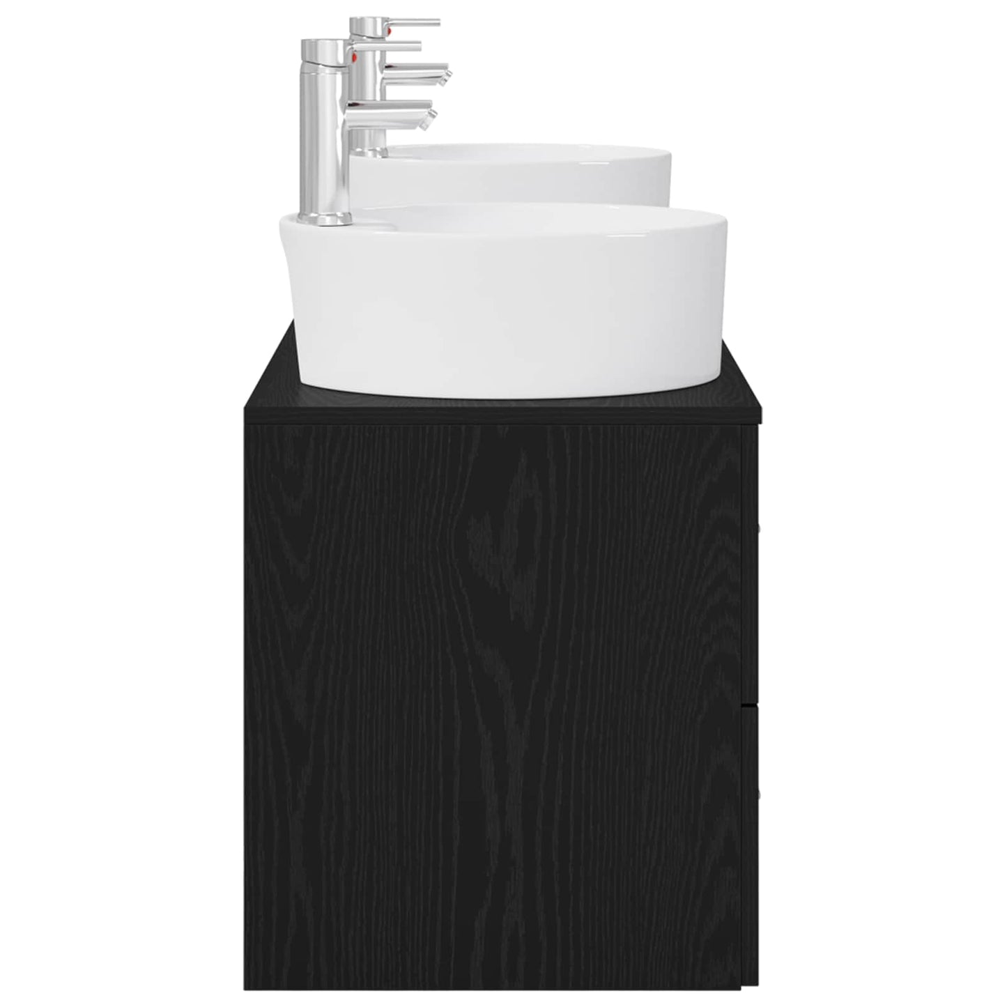 vidaXL Bathroom Cabinet Set 3 pcs Black 62.5 x 44.5 x 50 cm