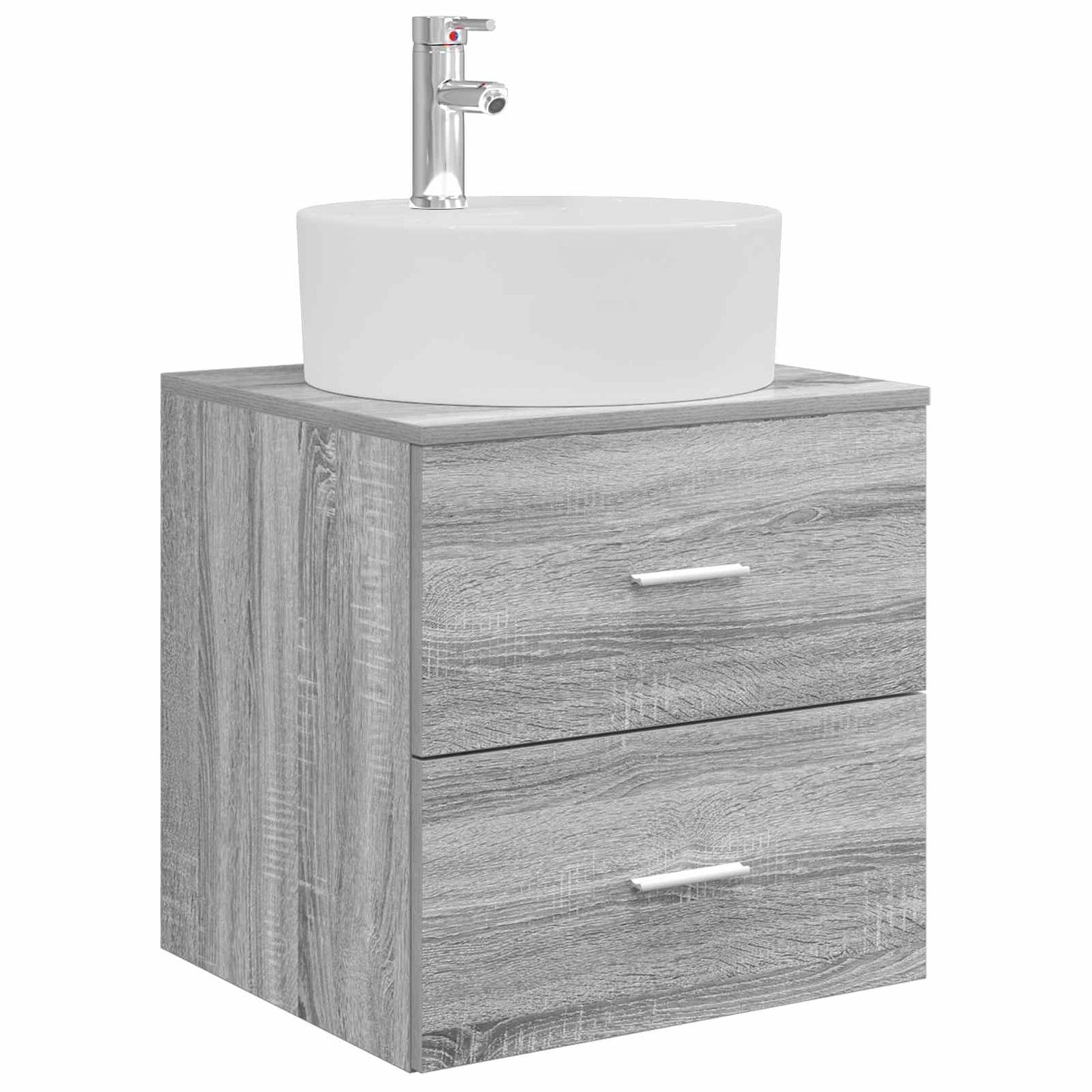 vidaXL Bathroom Cabinet Set 3 pcs Grey Sonoma 62.5 x 44.5 x 50 cm