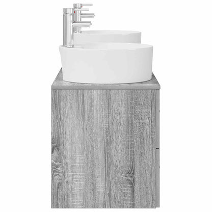 vidaXL Bathroom Cabinet Set 3 pcs Grey Sonoma 62.5 x 44.5 x 50 cm