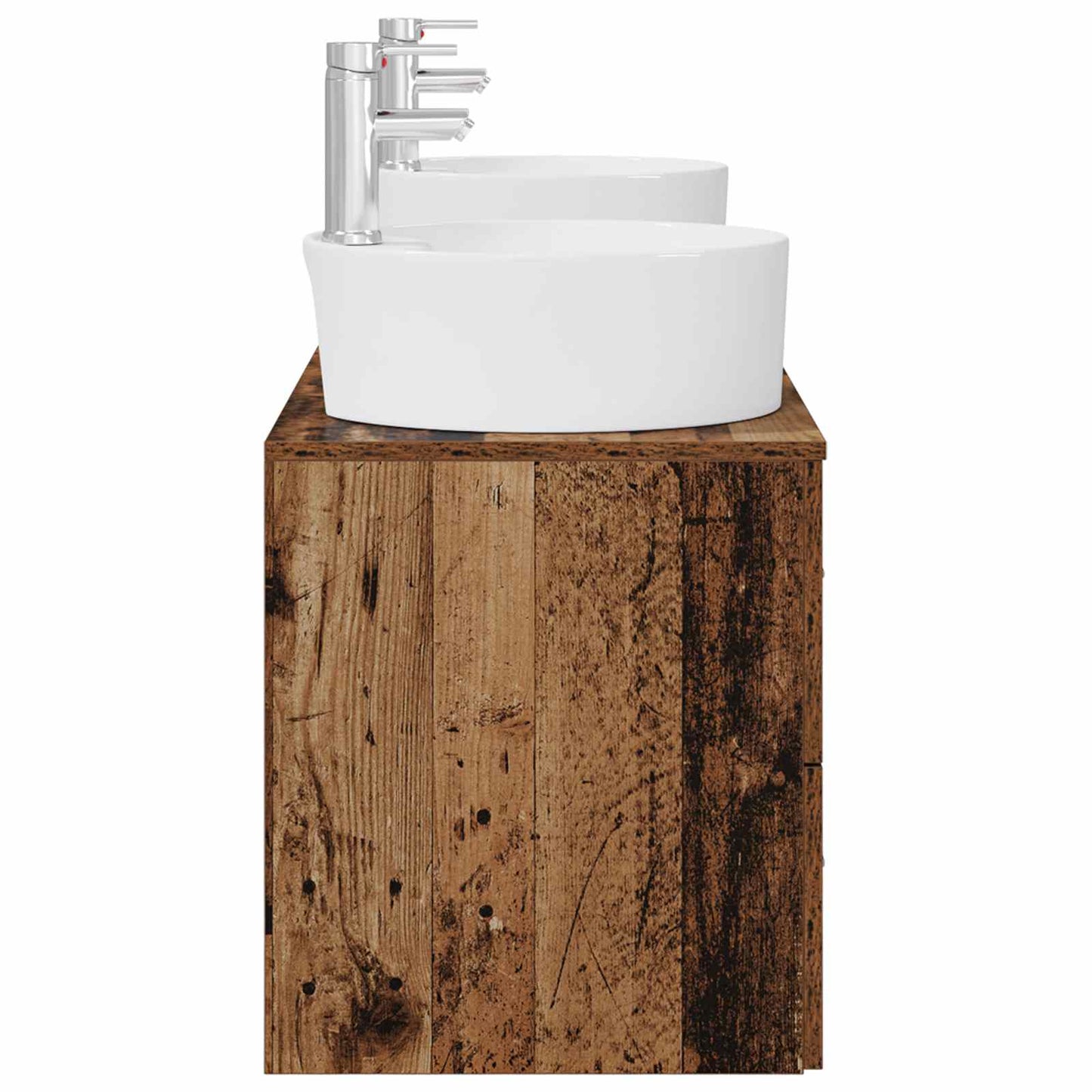 vidaXL Bathroom Cabinet Set 3 pcs Old Wood 62.5 x 44.5 x 50 cm