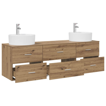 vidaXL Bathroom Cabinet Set 3 pcs Artisan Oak 62.5 x 44.5 x 50 cm