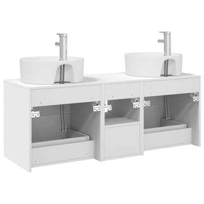 vidaXL Bathroom Cabinet Set 3 pcs White 49.5 x 44.5 x 65 cm