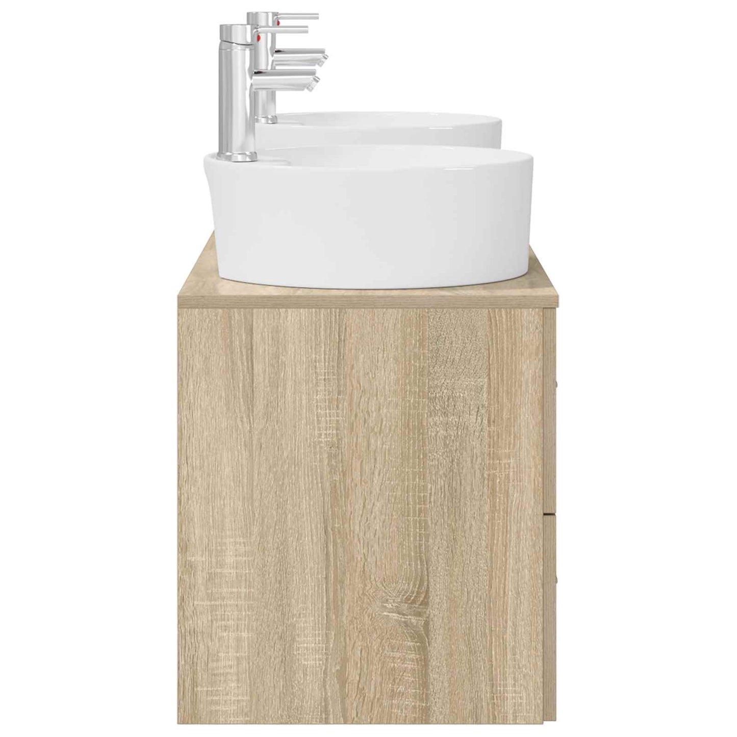 vidaXL Bathroom Cabinet Set 3 pcs Sonoma Oak 49.5 x 44.5 x 65 cm
