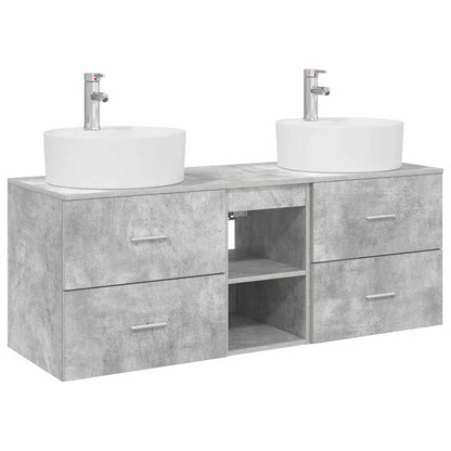 vidaXL Bathroom Cabinet Set 3 pcs Concrete Grey 49.5 x 44.5 x 65 cm