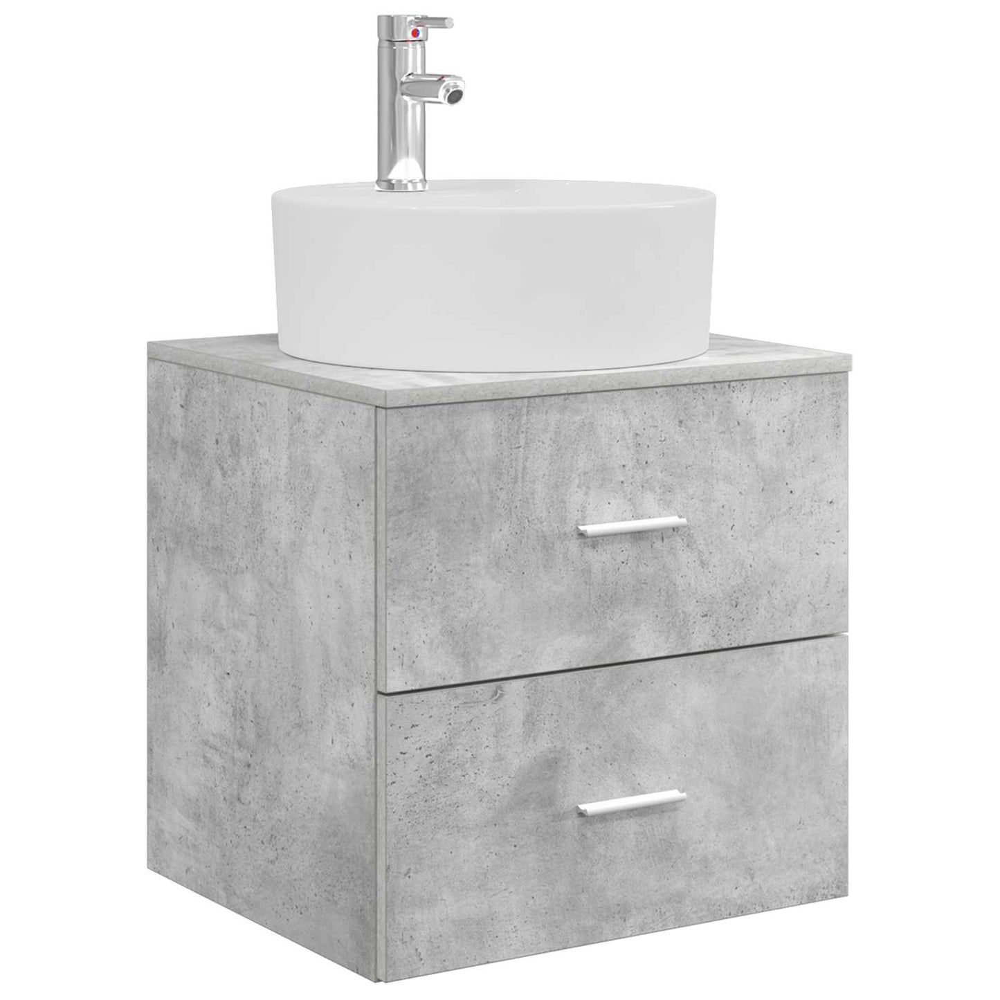 vidaXL Bathroom Cabinet Set 3 pcs Concrete Grey 49.5 x 44.5 x 65 cm