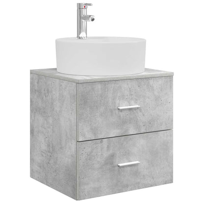 vidaXL Bathroom Cabinet Set 3 pcs Concrete Grey 49.5 x 44.5 x 65 cm