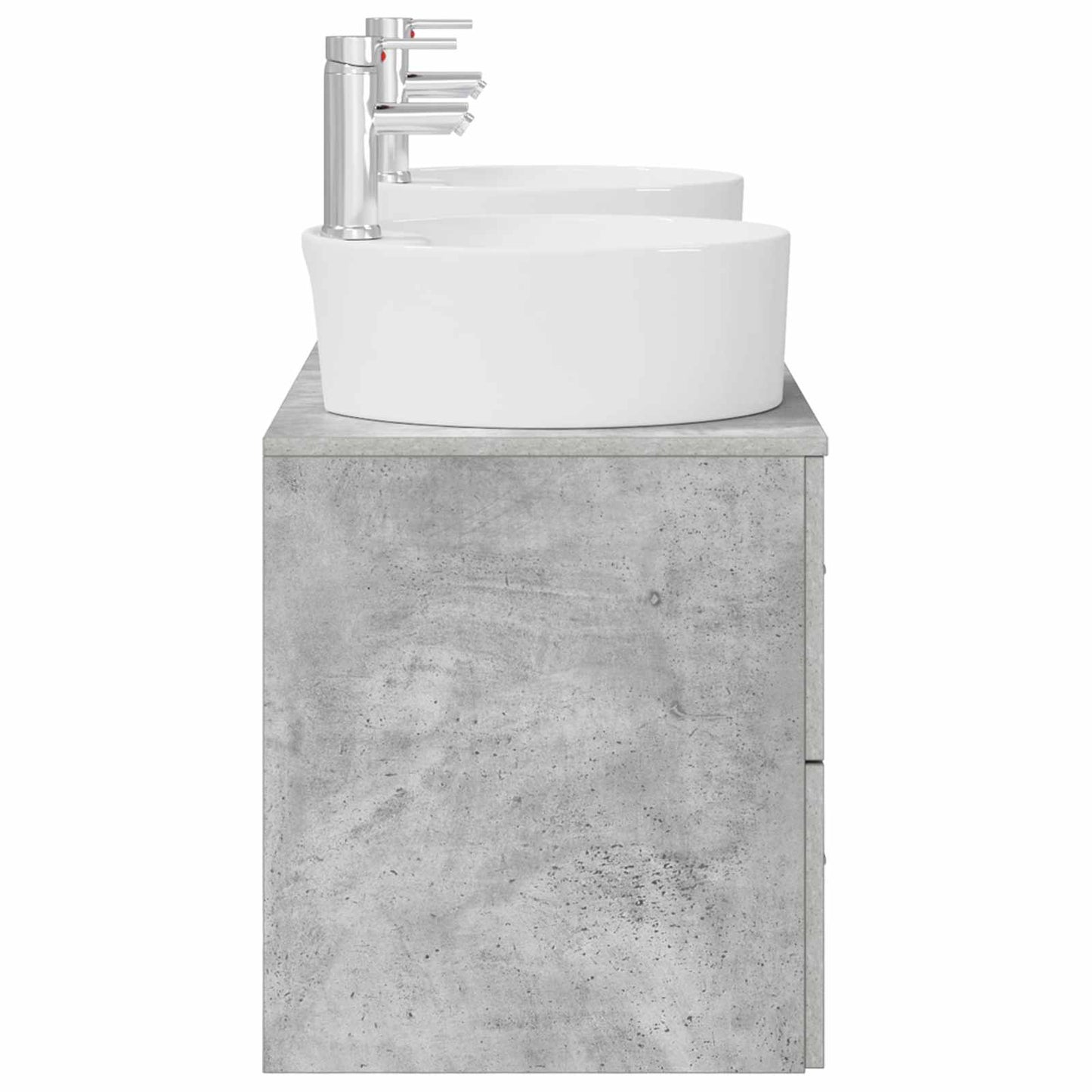 vidaXL Bathroom Cabinet Set 3 pcs Concrete Grey 49.5 x 44.5 x 65 cm