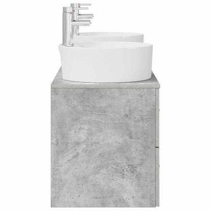 vidaXL Bathroom Cabinet Set 3 pcs Concrete Grey 49.5 x 44.5 x 65 cm