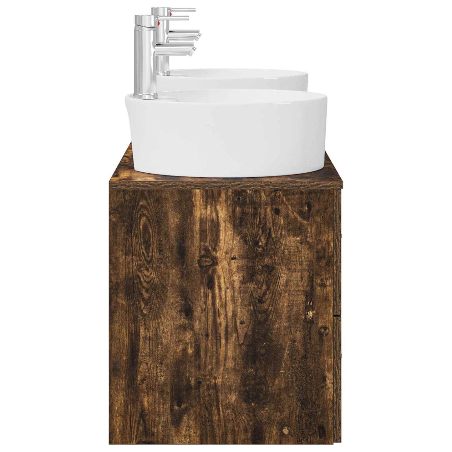 vidaXL Bathroom Cabinet Set 3 pcs Smoked Oak 49.5 x 44.5 x 65 cm
