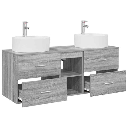 vidaXL Bathroom Cabinet Set 3 pcs Grey Sonoma 49.5 x 44.5 x 65 cm