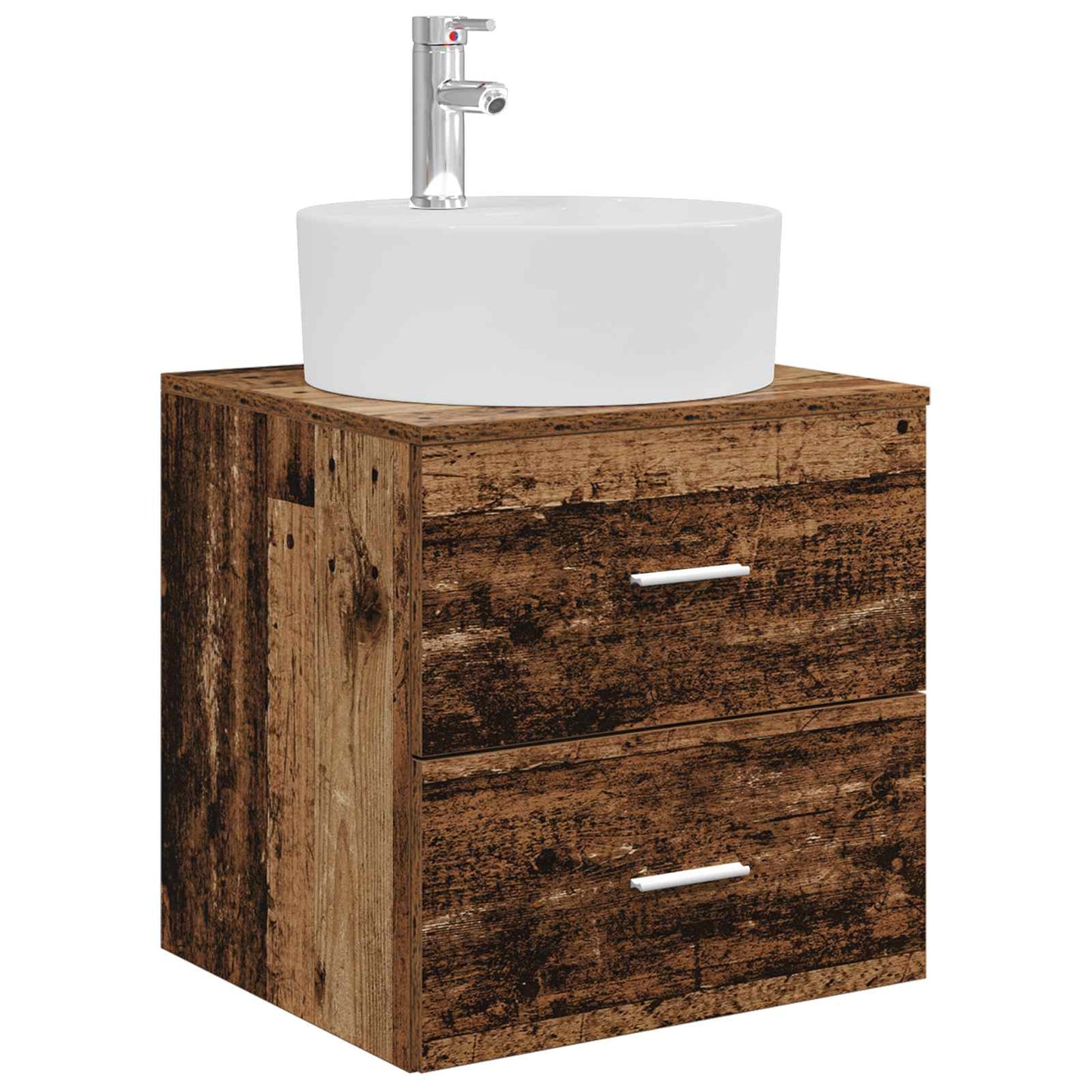 vidaXL Bathroom Cabinet Set 3 pcs Old Wood 49.5 x 44.5 x 65 cm