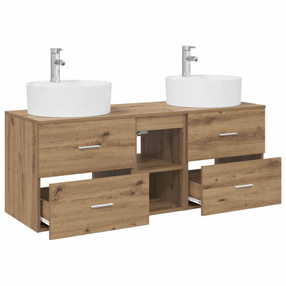 vidaXL Bathroom Cabinet Set 3 pcs Artisan Oak 49.5 x 44.5 x 65 cm