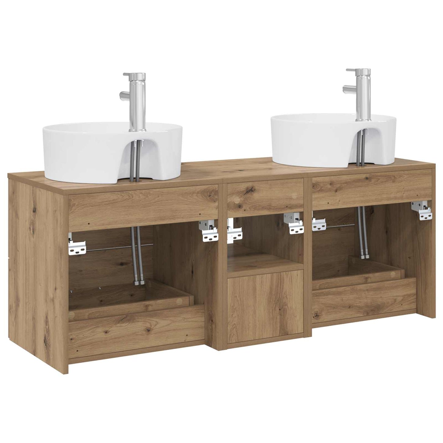 vidaXL Bathroom Cabinet Set 3 pcs Artisan Oak 49.5 x 44.5 x 65 cm
