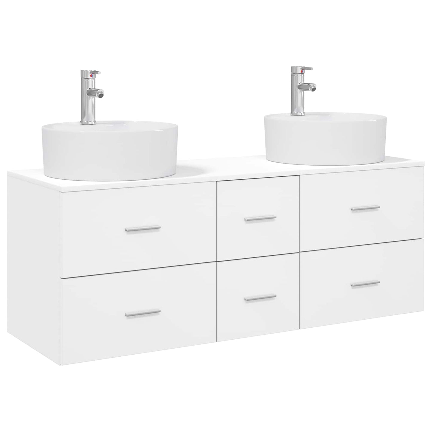 vidaXL Bathroom Furniture Set 3 pcs White 49.5 x 44.5 x 65 cm