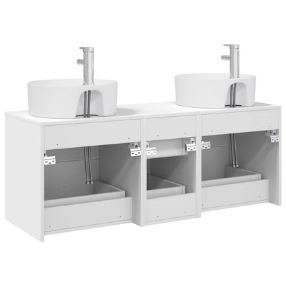 vidaXL Bathroom Furniture Set 3 pcs White 49.5 x 44.5 x 65 cm