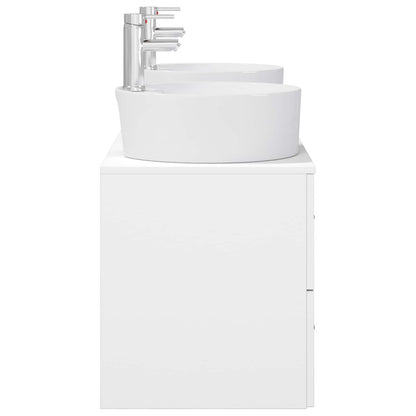 vidaXL Bathroom Furniture Set 3 pcs White 49.5 x 44.5 x 65 cm
