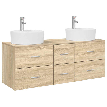 vidaXL Bathroom Furniture Set 3 pcs Sonoma Oak 49.5 x 44.5 x 65 cm