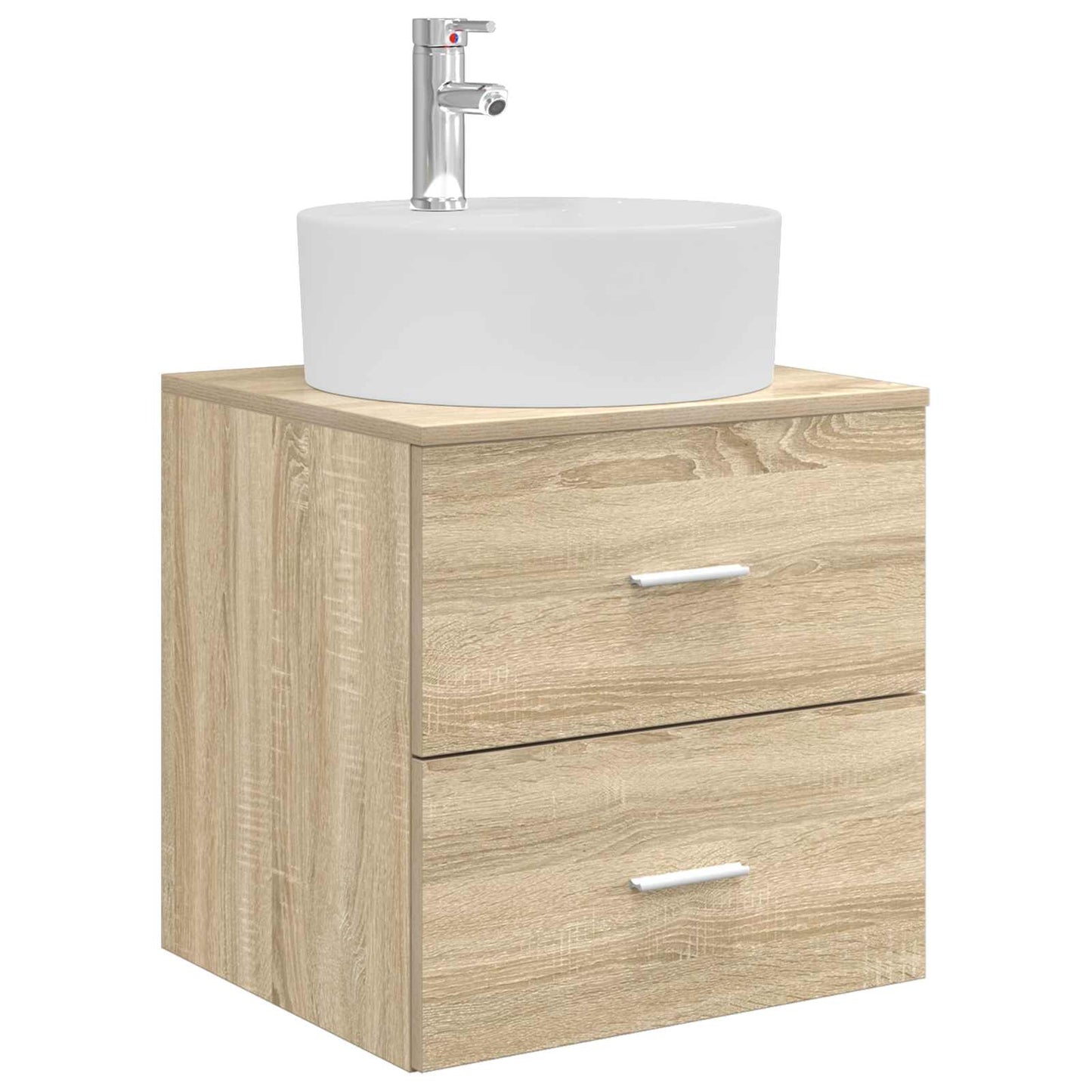 vidaXL Bathroom Furniture Set 3 pcs Sonoma Oak 49.5 x 44.5 x 65 cm