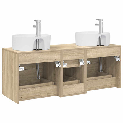 vidaXL Bathroom Furniture Set 3 pcs Sonoma Oak 49.5 x 44.5 x 65 cm