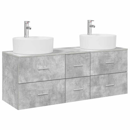 vidaXL Bathroom Furniture Set 3 pcs Concrete Grey 49.5 x 44.5 x 65 cm