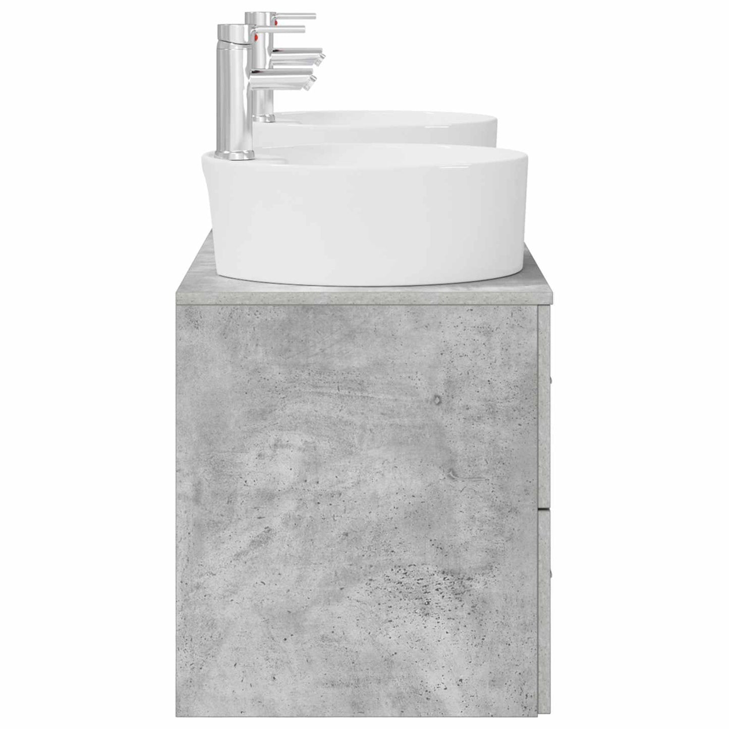 vidaXL Bathroom Furniture Set 3 pcs Concrete Grey 49.5 x 44.5 x 65 cm