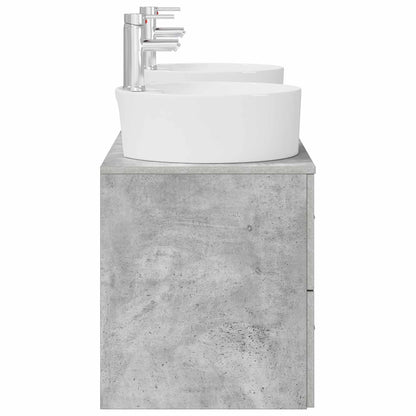 vidaXL Bathroom Furniture Set 3 pcs Concrete Grey 49.5 x 44.5 x 65 cm