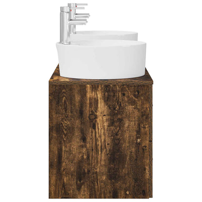 vidaXL Bathroom Furniture Set 3 pcs Smoked Oak 49.5 x 44.5 x 65 cm