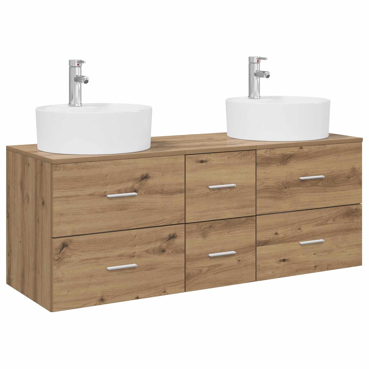 vidaXL Bathroom Furniture Set 3 pcs Artisan Oak 49.5 x 44.5 x 65 cm