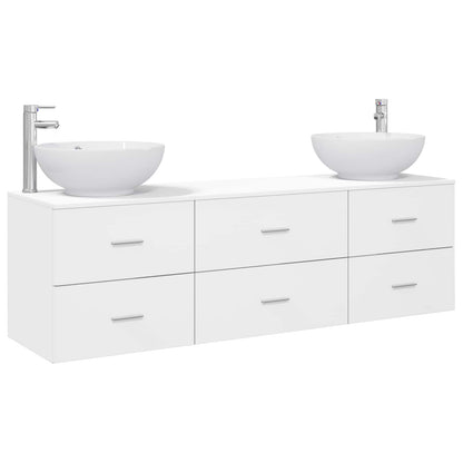 vidaXL Bathroom Furniture Set 3 pcs White 49.5 x 44.5 x 65 cm