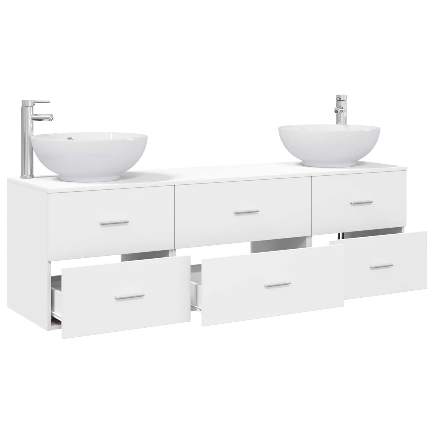 vidaXL Bathroom Furniture Set 3 pcs White 49.5 x 44.5 x 65 cm