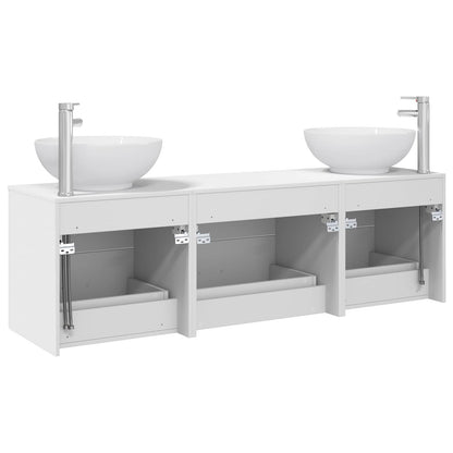 vidaXL Bathroom Furniture Set 3 pcs White 49.5 x 44.5 x 65 cm