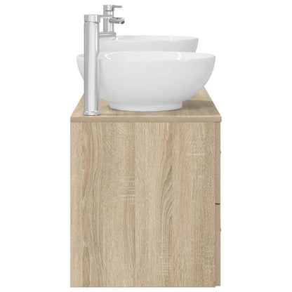 vidaXL Bathroom Furniture Set 3 pcs Sonoma Oak 49.5 x 44.5 x 65 cm