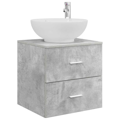 vidaXL Bathroom Furniture Set 3 pcs Concrete Grey 49.5 x 44.5 x 65 cm