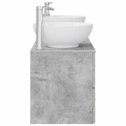 vidaXL Bathroom Furniture Set 3 pcs Concrete Grey 49.5 x 44.5 x 65 cm