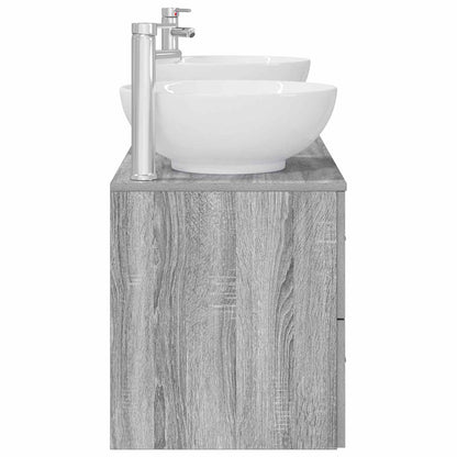 vidaXL Bathroom Furniture Set 3 pcs Grey Sonoma 49.5 x 44.5 x 65 cm
