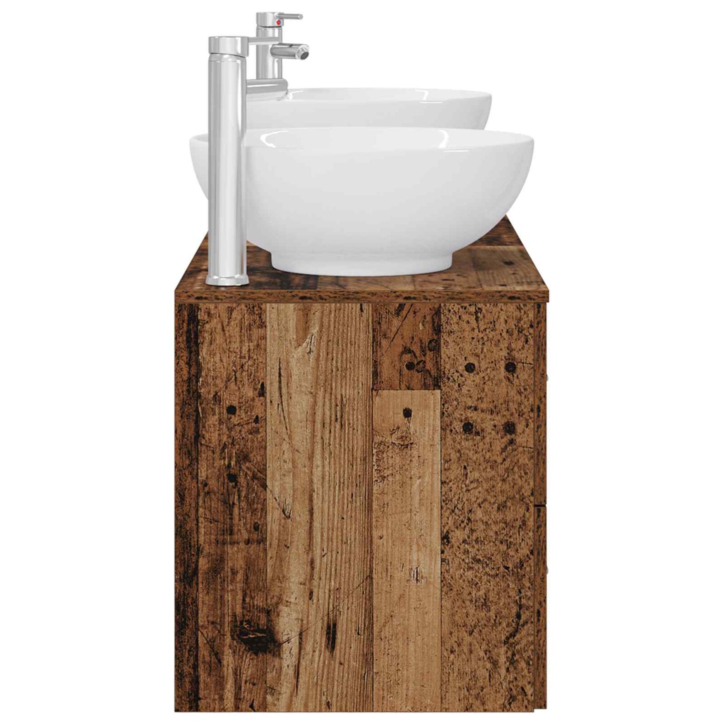 vidaXL Bathroom Furniture Set 3 pcs Old Wood 49.5 x 44.5 x 65 cm